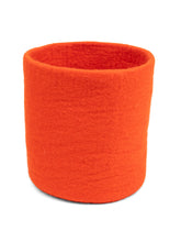 Red felt basket