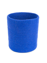 Blue felt basket