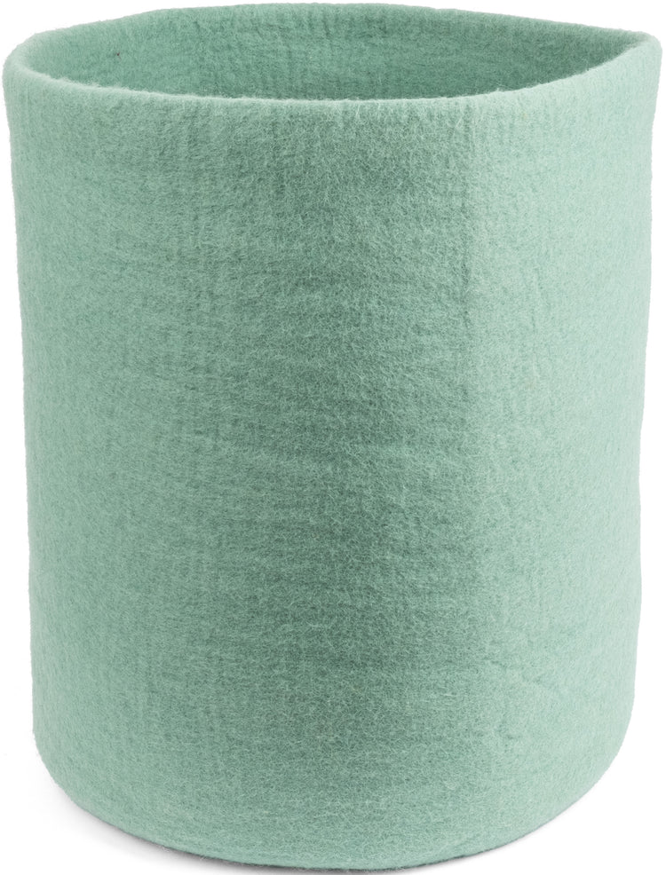 Mint green felt basket