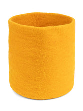 Yellow felt basket