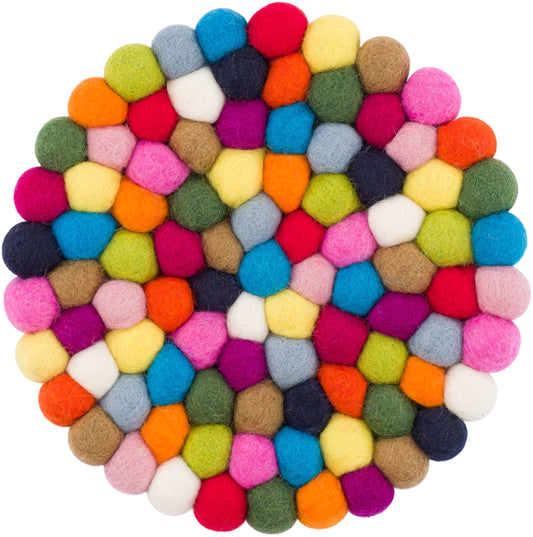 myfelt Lotte, colourful Pot Coaster, round, Ø 20 cm